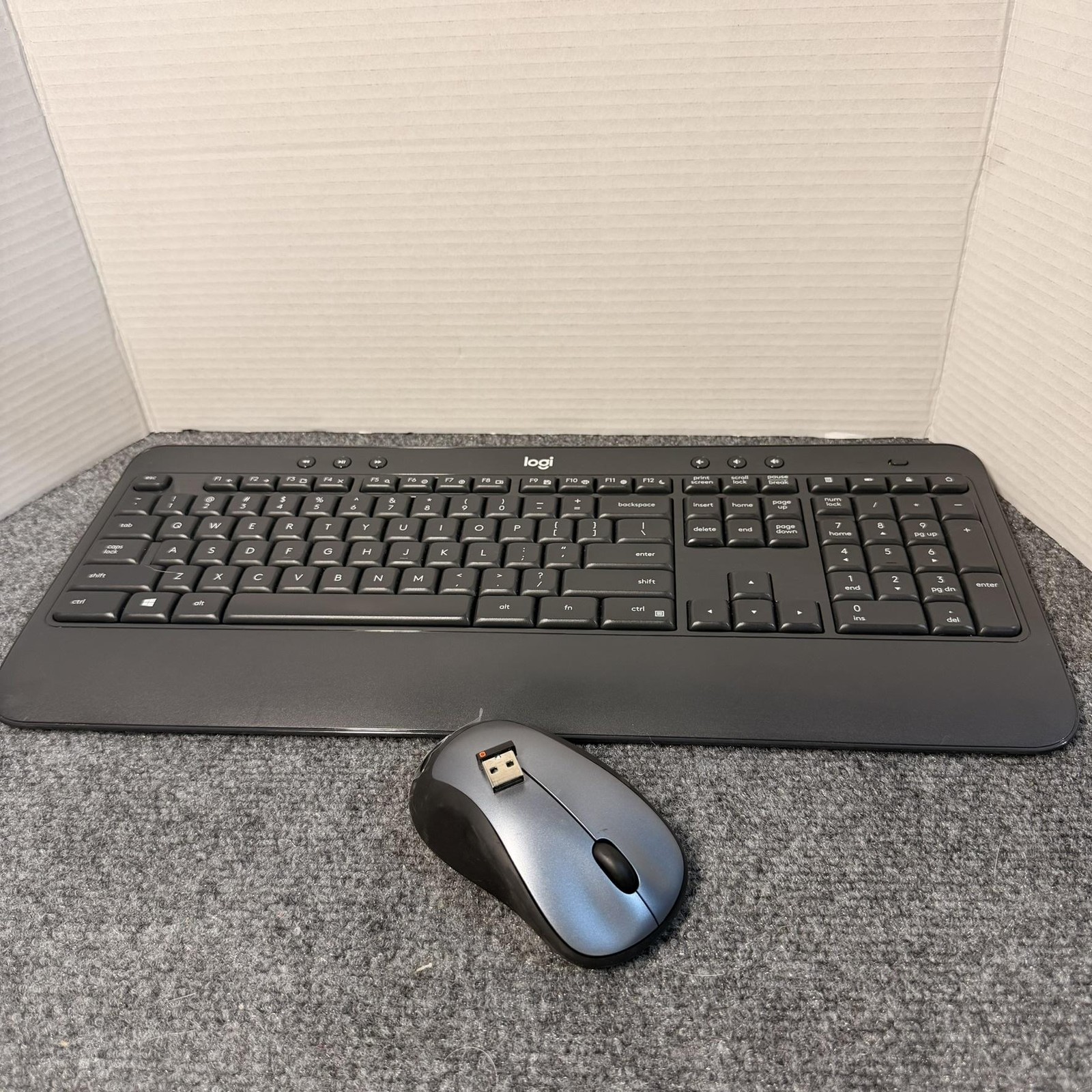 Logitech K540 Wireless Keyboard Mouse Combo 2.4GHz USB Black Full Size PC