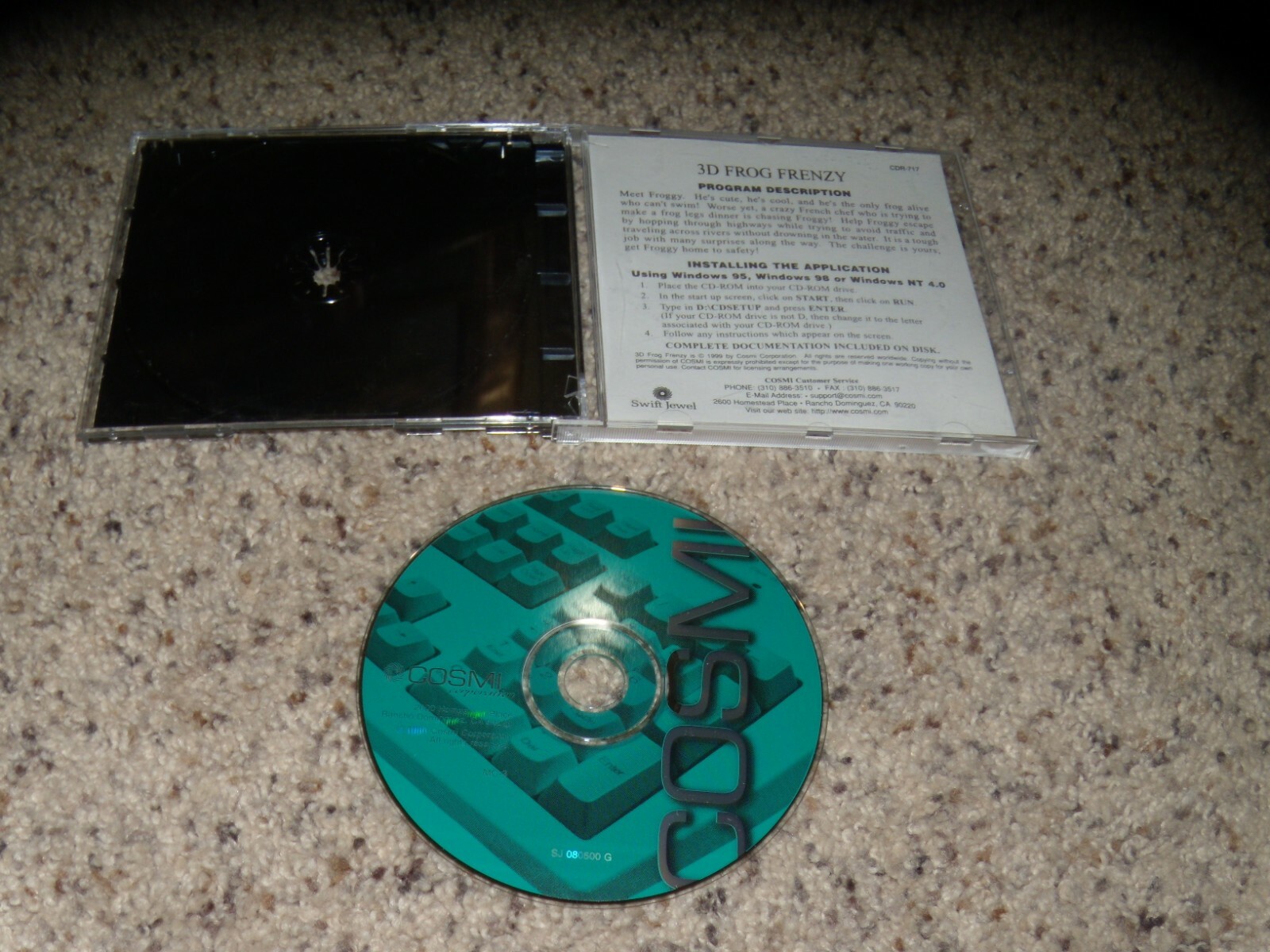 3D Frog Frenzy (PC, 2000) Near Mint Gam