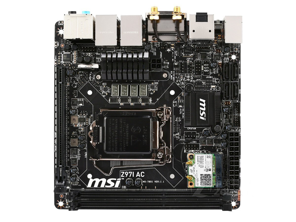 For MSI Z97I AC motherboard Z97 LGA1150 2*DDR3 16G DVI+DP+HDMI M-ITX Tested ok
