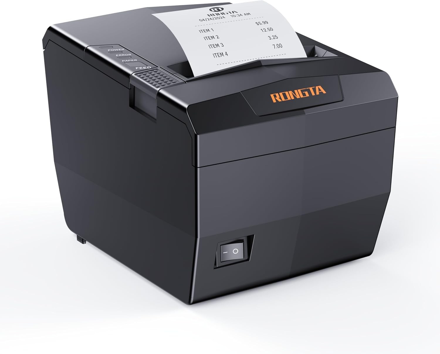 Rongta POS Receipt Printer, 80mm Thermal Printer with USB/Serial/Ethernet and...