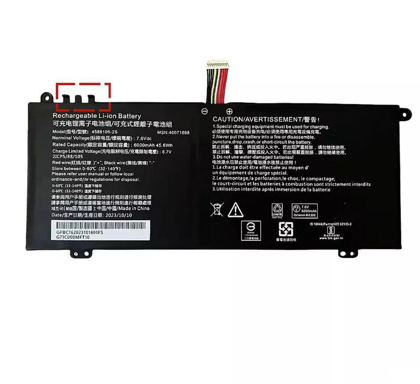 Genuine Battery 4588105-2S 40071698 Fr Medion Akoya E15403 MSN 30026727 30027586