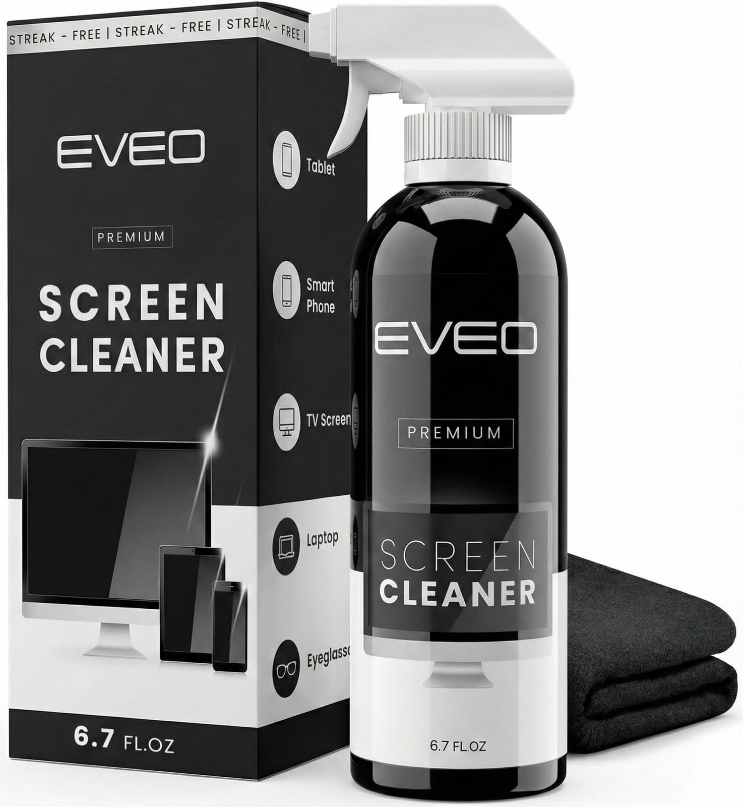 EVEO Screen Cleaner Spray - Large Screen Cleaner Bottle - TV Screen Cleaner, ...