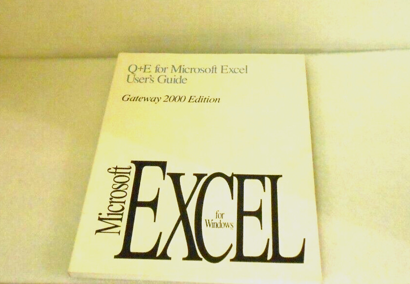 Q+E for Microsoft Excel User's Guide Manual Only for Windows.