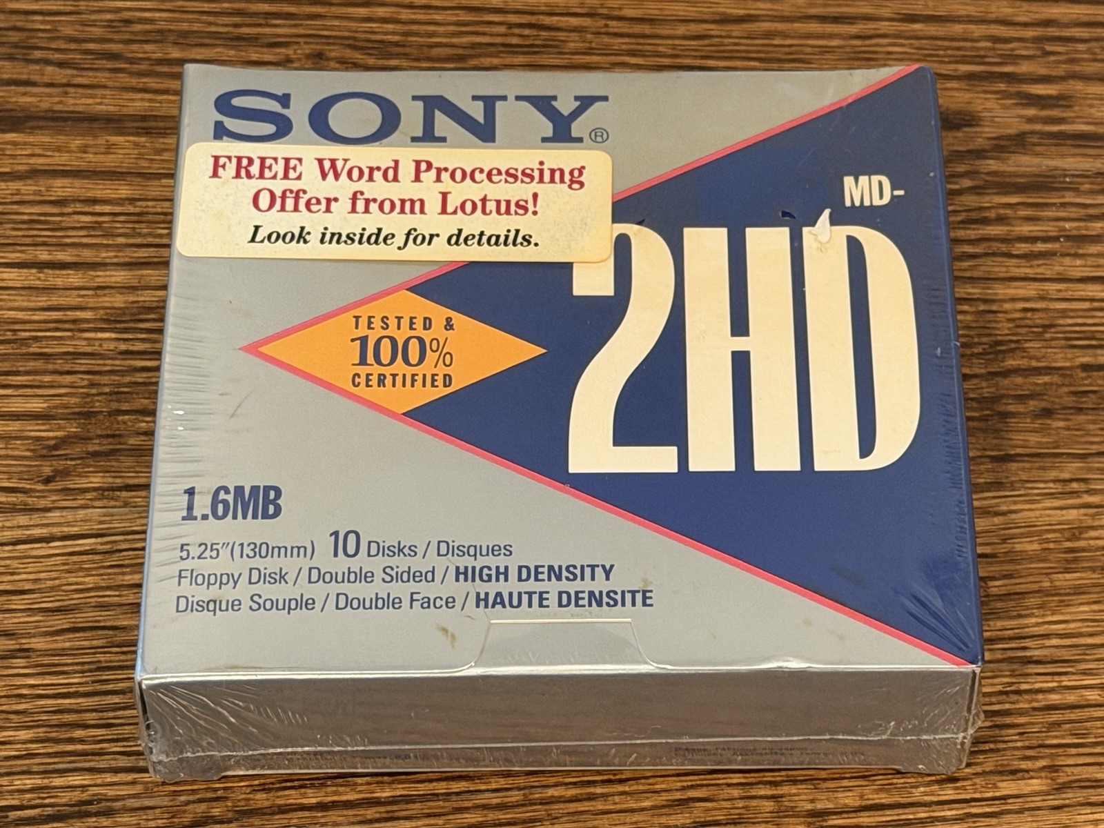 Sony MD-2HD 5.25" (130mm) Floppy Discs Box Of 10 Sealed 1980’s NOS NEW Vintage