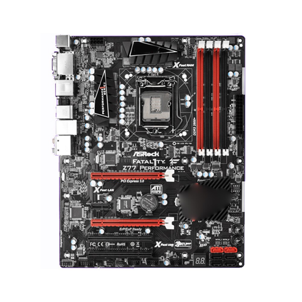Motherboard For ASRock Z77 PERFORMANCE DDR3 LGA 1155 Z77 32GB ATX Used