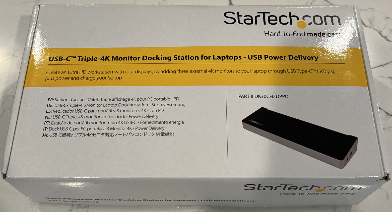 Startech Triple Monitor 4K USB-C Dock 5x USBType-C Ports HDMI LAN MAC Windows