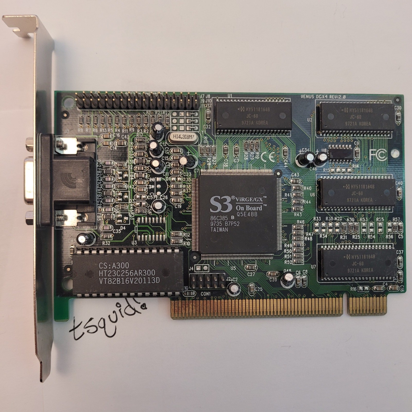 S3 ViRGE/GX 4MB PCI Video Graphics Card 86C385 Venus DGX4 REV:2.0 Vtg Working