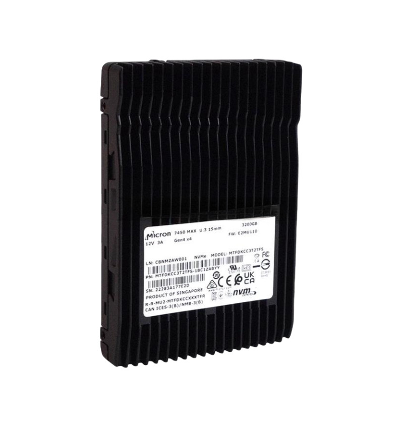 Micron 7450 MAX 3.2TB U.3 (15mm) SSD NVMe PCI 4.0 MTFDKCC3T2TFS-1BC1ZABYY