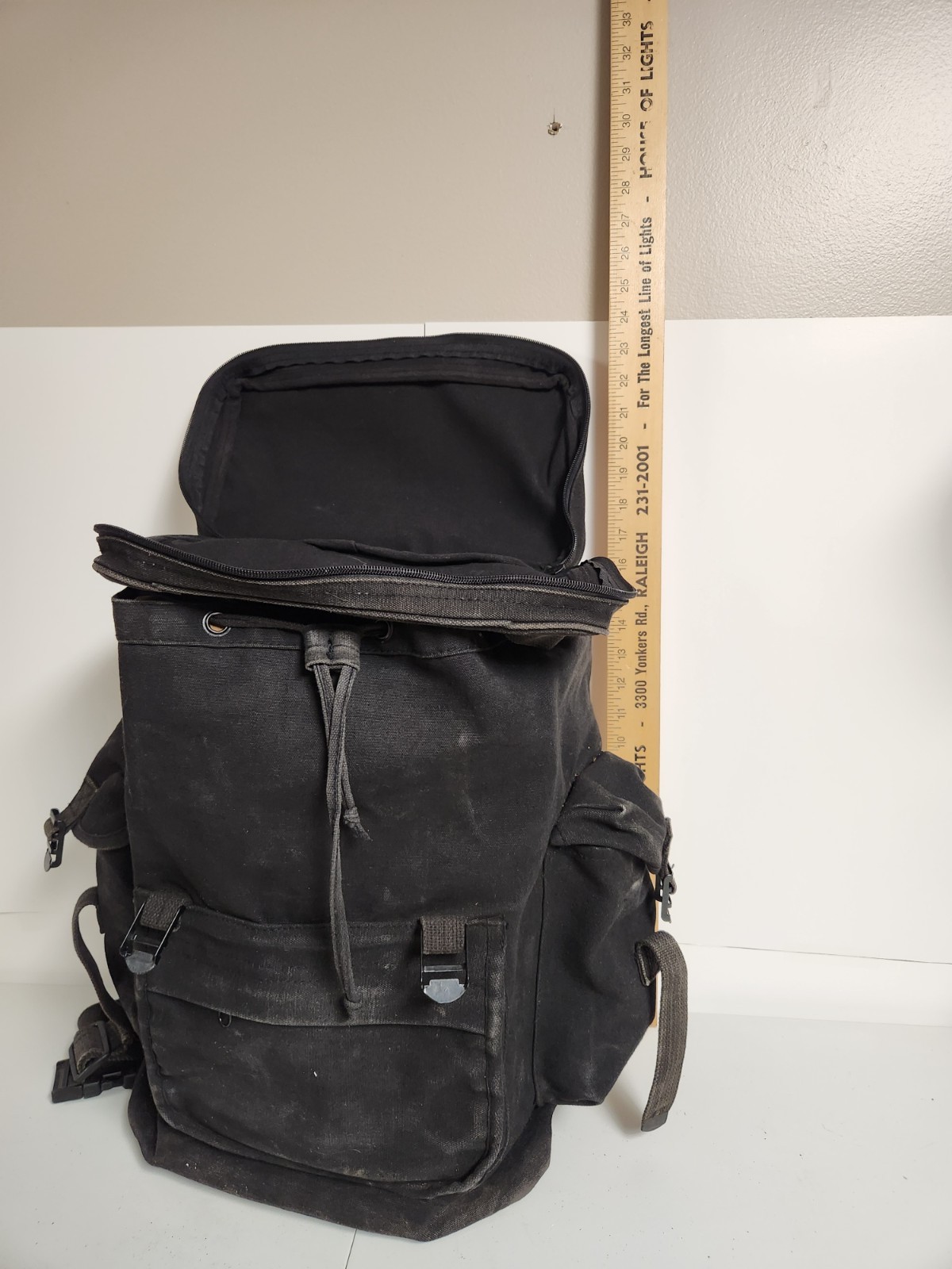 Heavy Duty Canvas Rucksack 11"w 9"d 18"h