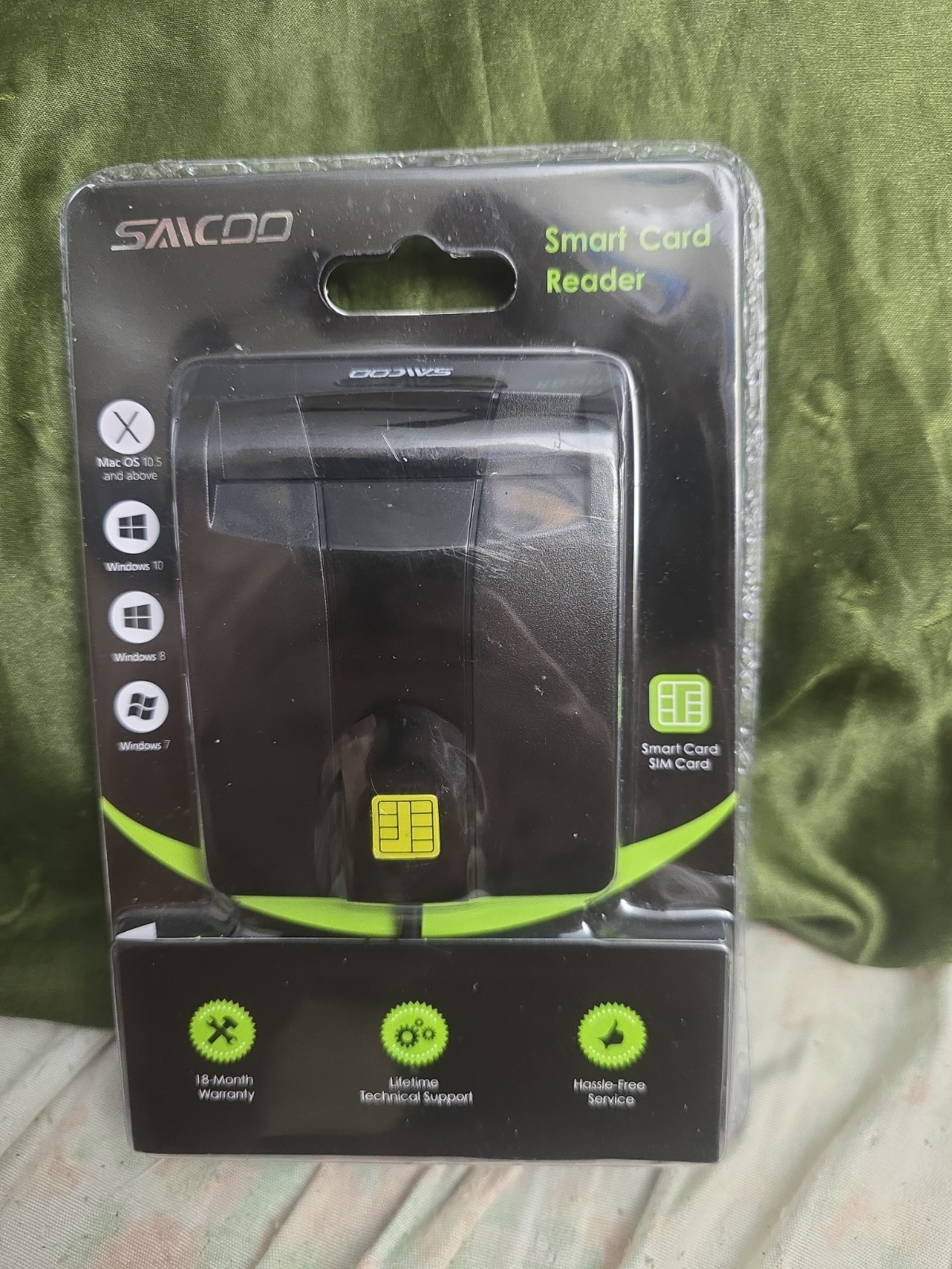 Saicoo DOD USB CAC Smart Card Reader High-Speed USB 2.0, ISO 7816, T=0/T=1 USB-C
