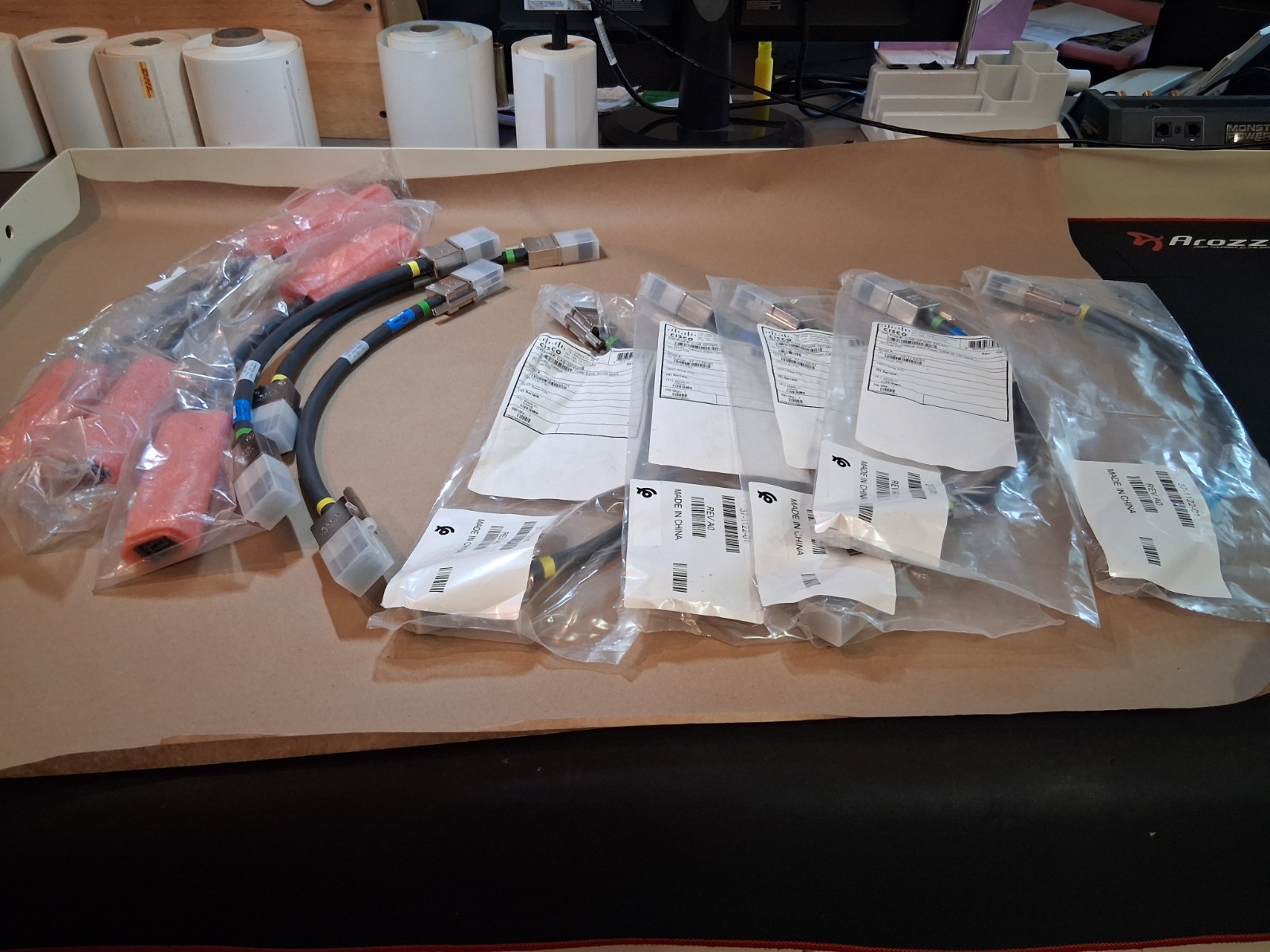 Lot of 11  Cisco CAB-SPWR-30CM PowerStack Cable 37-1122-01 3850 9300 3750X