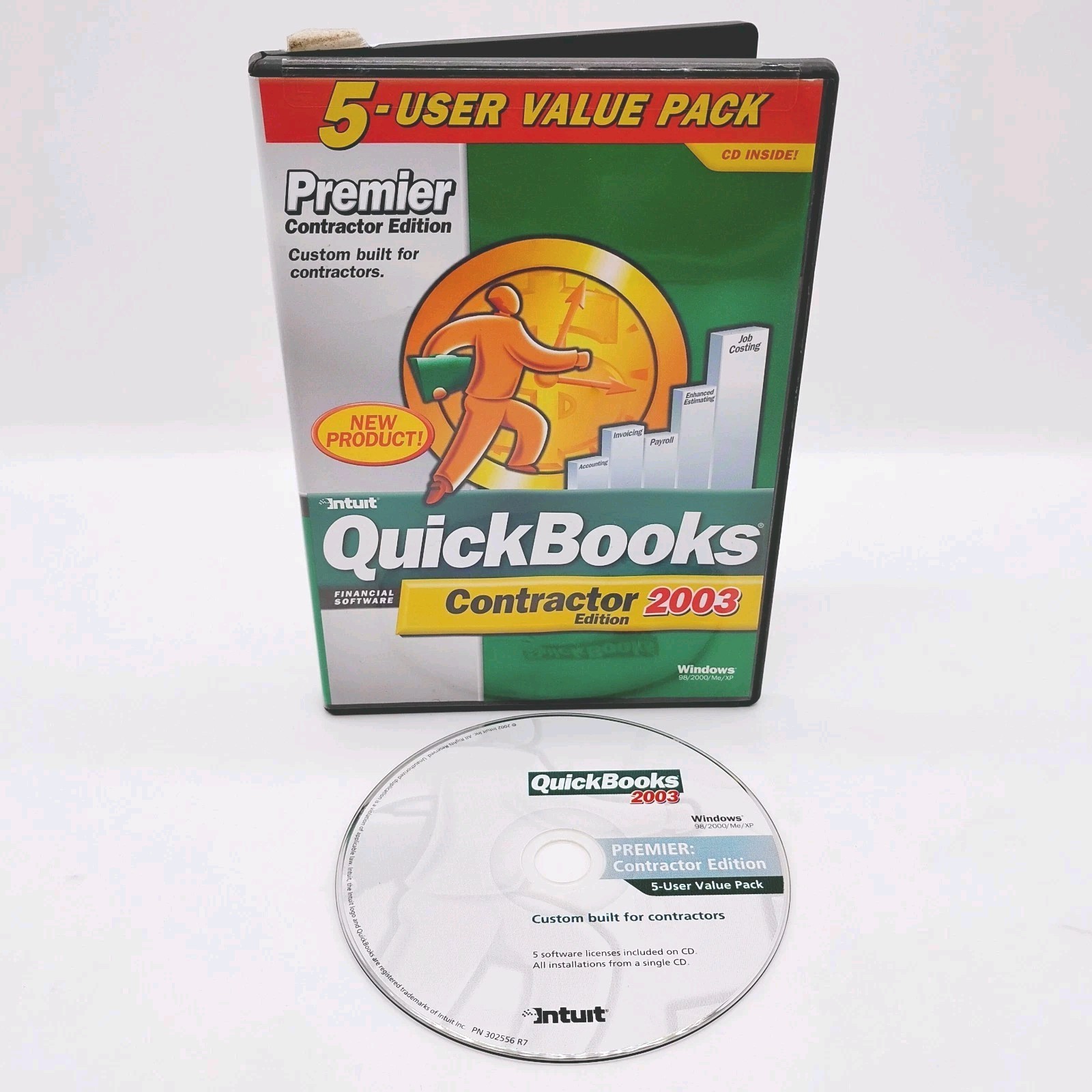 Intuit Quickbooks 2003 Premier Contractor Edition Upgrade Only EUC w/ Key Code 