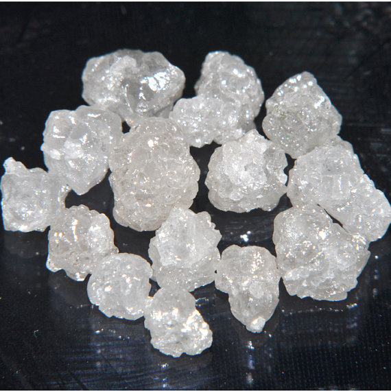 10 CT 5.0-5.5 MM NATURAL WHITE UNCUT RAW DIAMOND ROUGH DIAMOND LOT - JEWEL USE