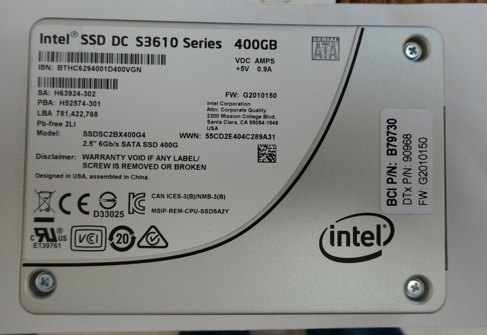 Intel SSD DC S3610 Series 2.5\