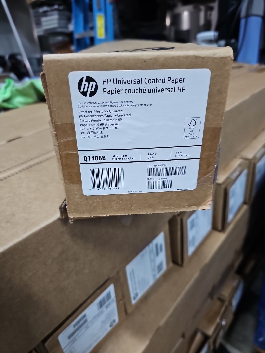 HP Q1406B Universal Coated Paper Printer Large Format Paper 42" X 150ft 