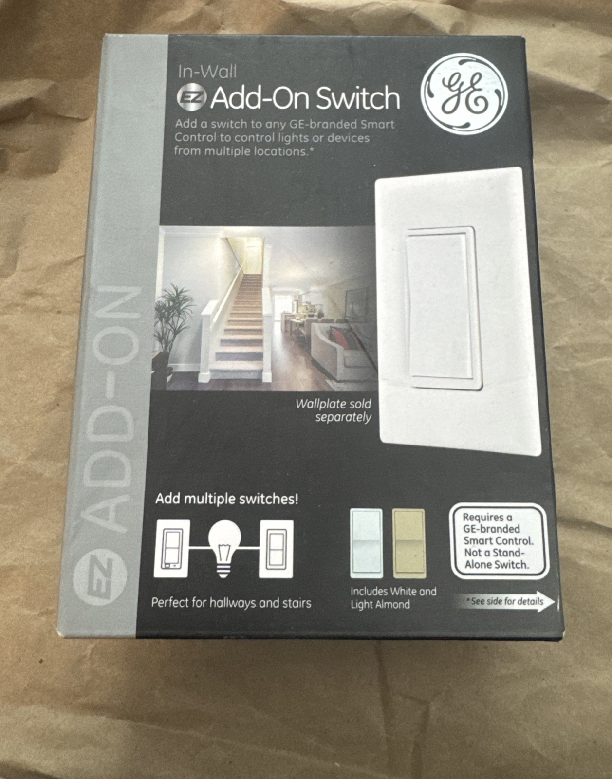 GE Jasco Add-on Switch ZW2004 EZ Smart Control (ZigBee, Z-Wave, Bluetooth)