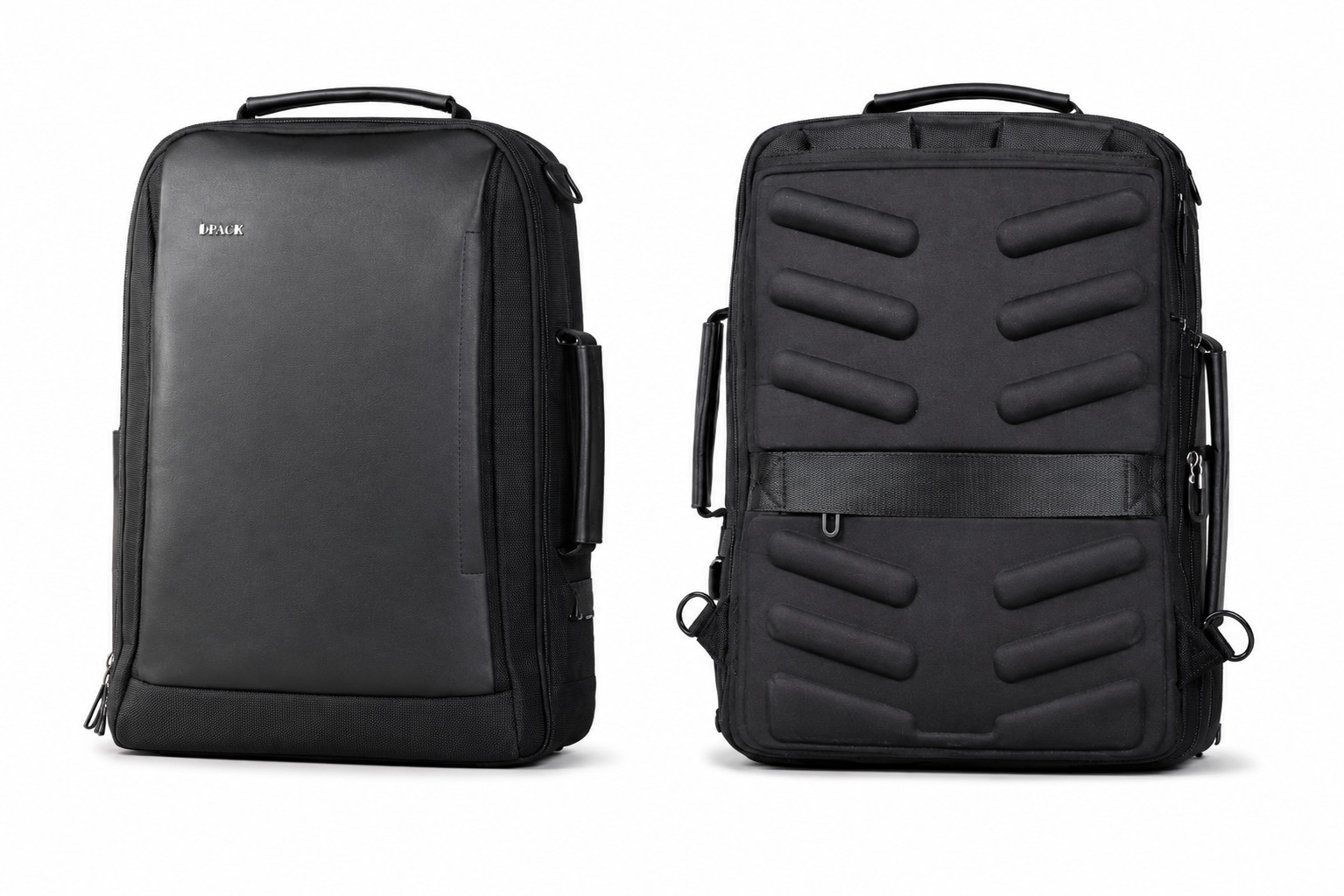 23L Leather Laptop Backpack Business Anti-Theft RFID USB Charging Backpack