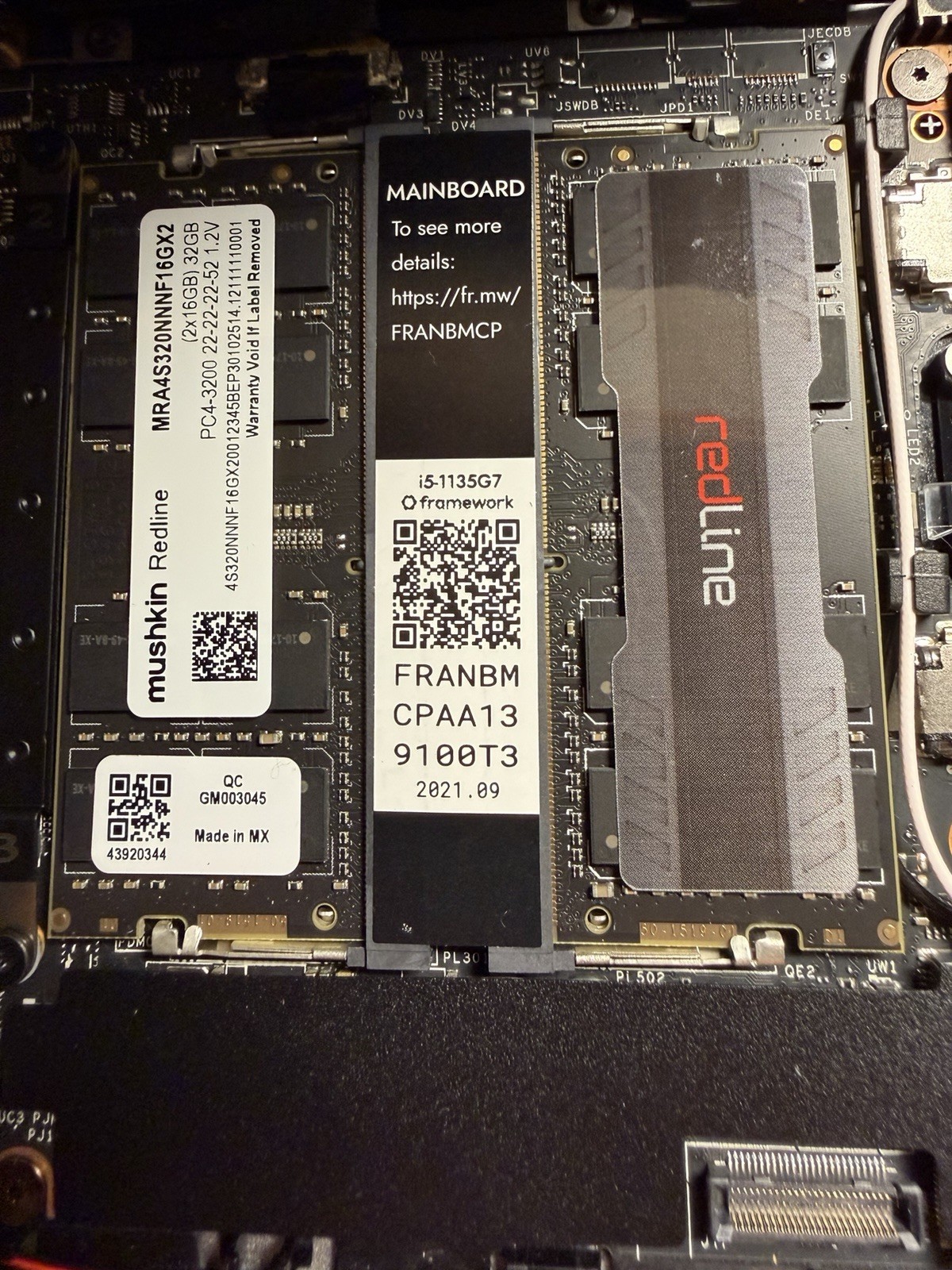 mushkin Redline pc4-3200 MRA4S320NNNf16GX2 (16x2) 32GB