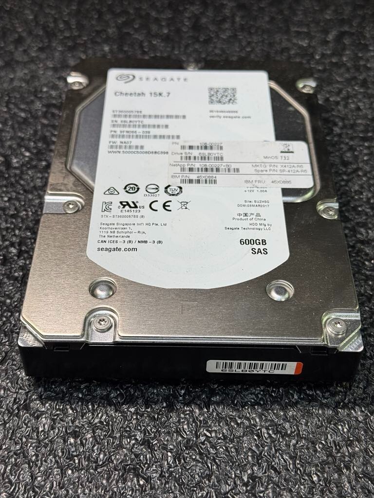 NetApp 600GB 108-00227+B0 SP-412A-R6 ST3600057SS 6 Gb/s SAS HDD3.5"