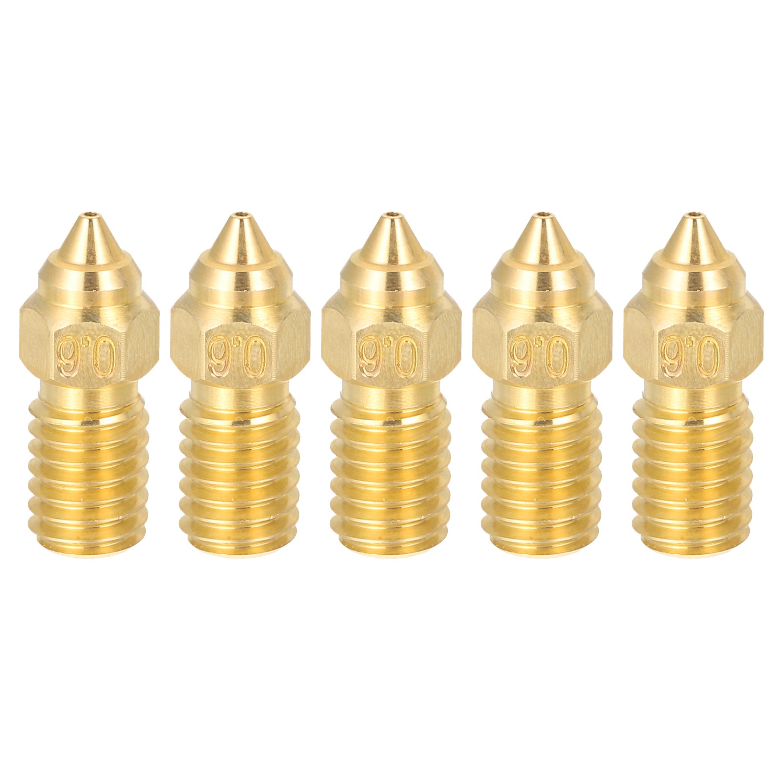 5Pcs 0.6mm Brass Nozzles  M6 Thread 3D Printer Nozzle Accessories