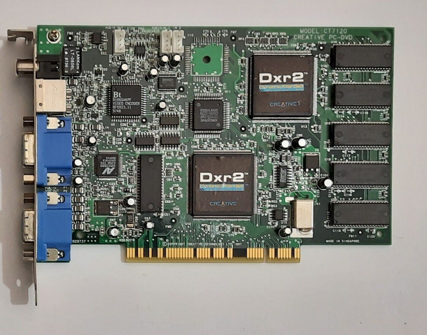 Creative CT7120 PCI DVD Decoder Card (Dxr2, PC DVD, Retro, 1997)