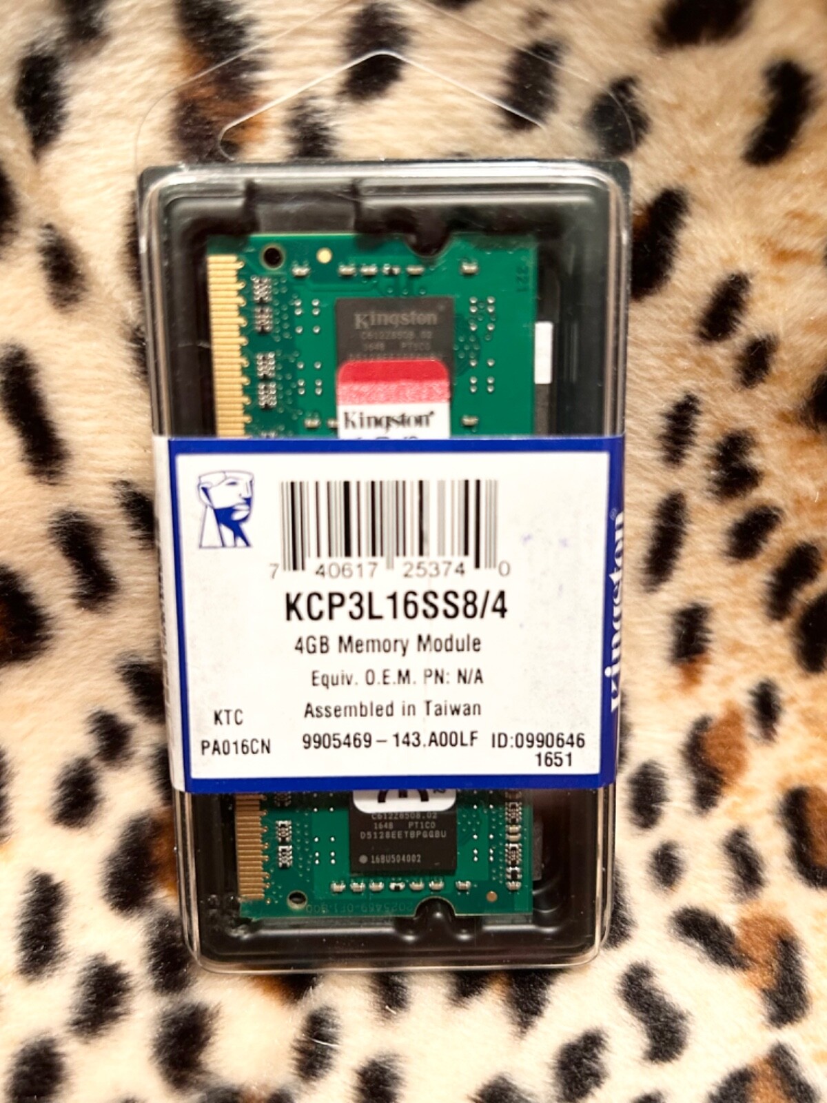 NEW KINGSTON 4GB KCP3L 16SS8/4 LAPTOP MEMORY MODULE