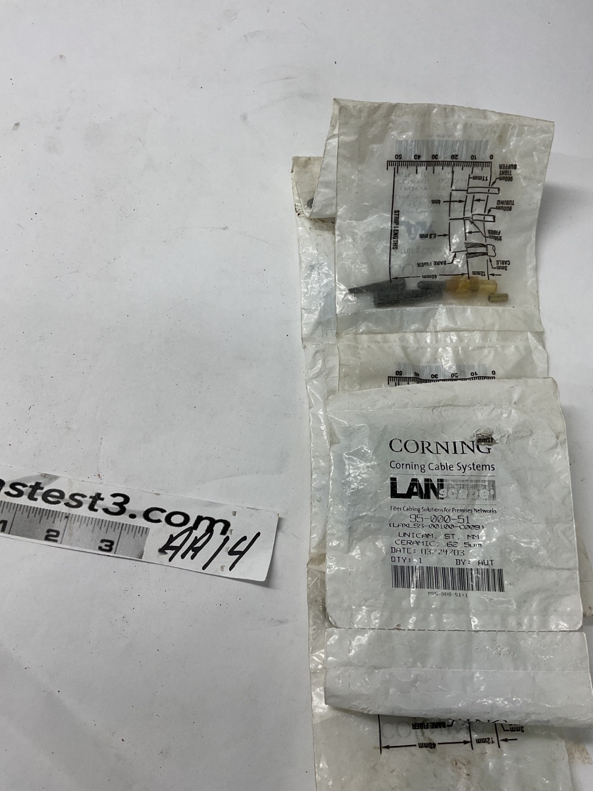 (LOT OF 10) Corning 95-000-51 Unicam Connector Pretium ST  MM C62.5 um