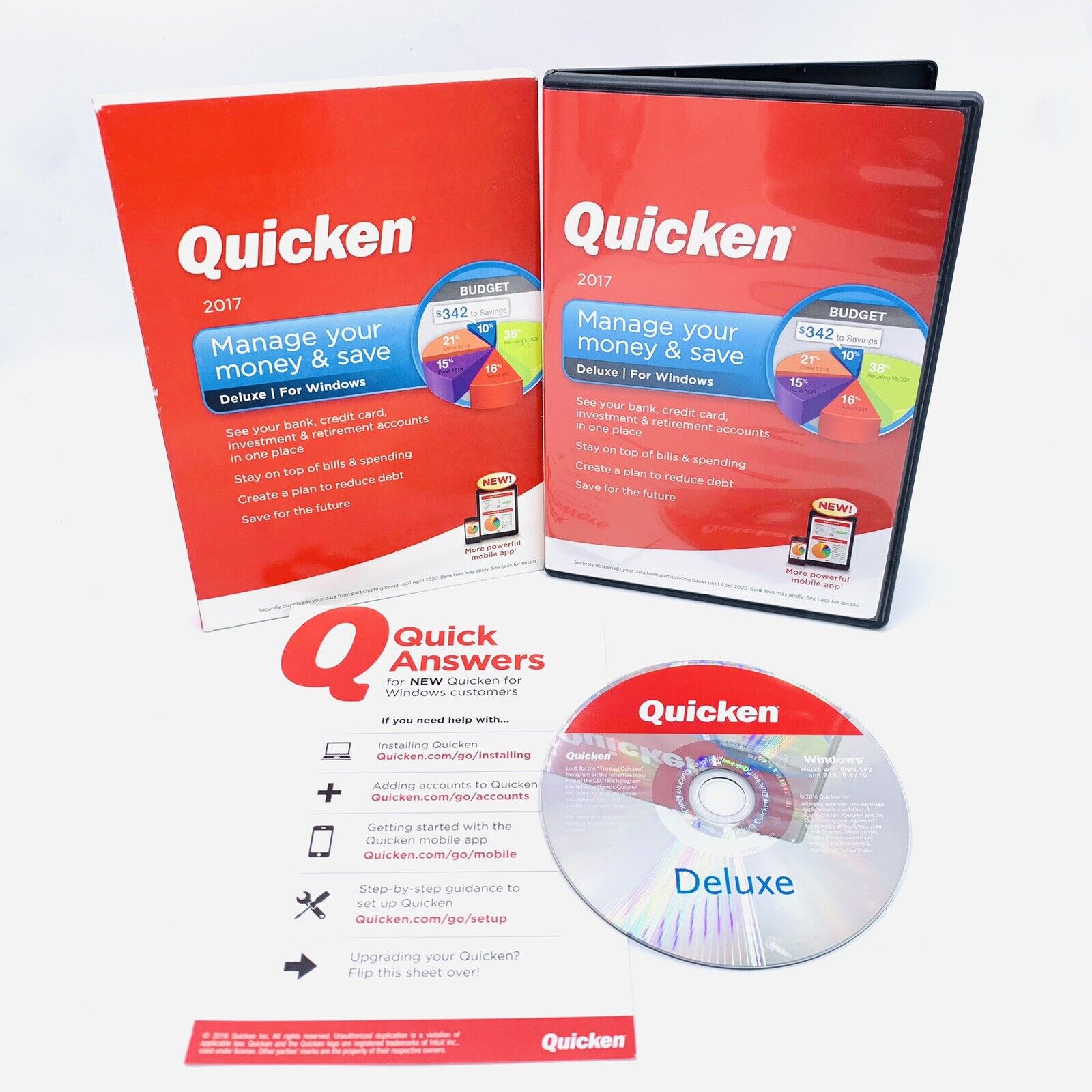 Quicken Deluxe  2017 Manage Your Money and Save For Windows PC, Fast 