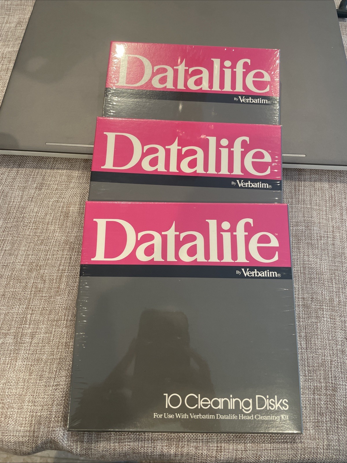 3 Vintage Verbatim Datalife 5.25 Floppy Head Cleaning Disks Sealed (30 Total)