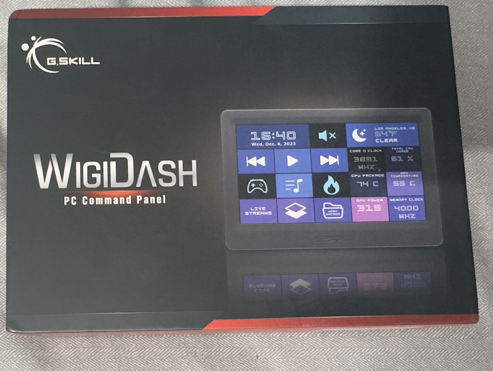 G.SKILL GD-A7PCCSK-WGD Touch Panel Widget Controller, Black