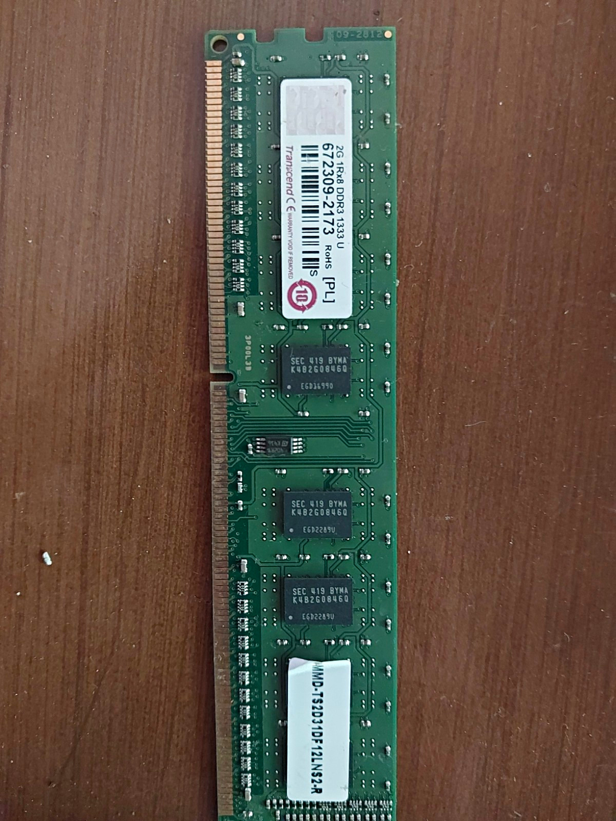 Transcend JetRam 2GB DDR3-1333 PC3-10600 240-Pin DIMM RAM 672309-2173