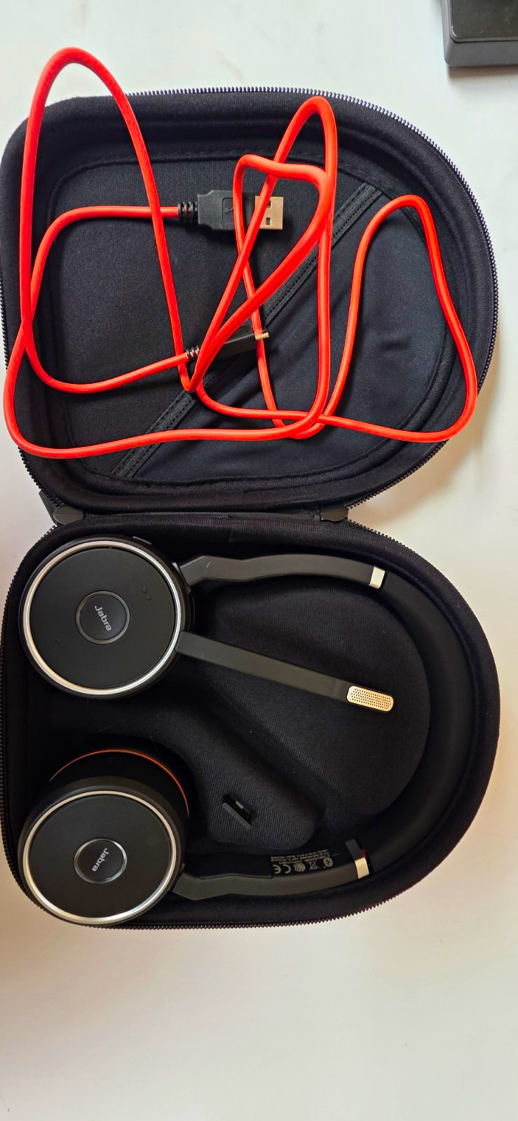 Jabra Evolve 75 Wireless Bluetooth Headset ANC Boom Mic USB Black