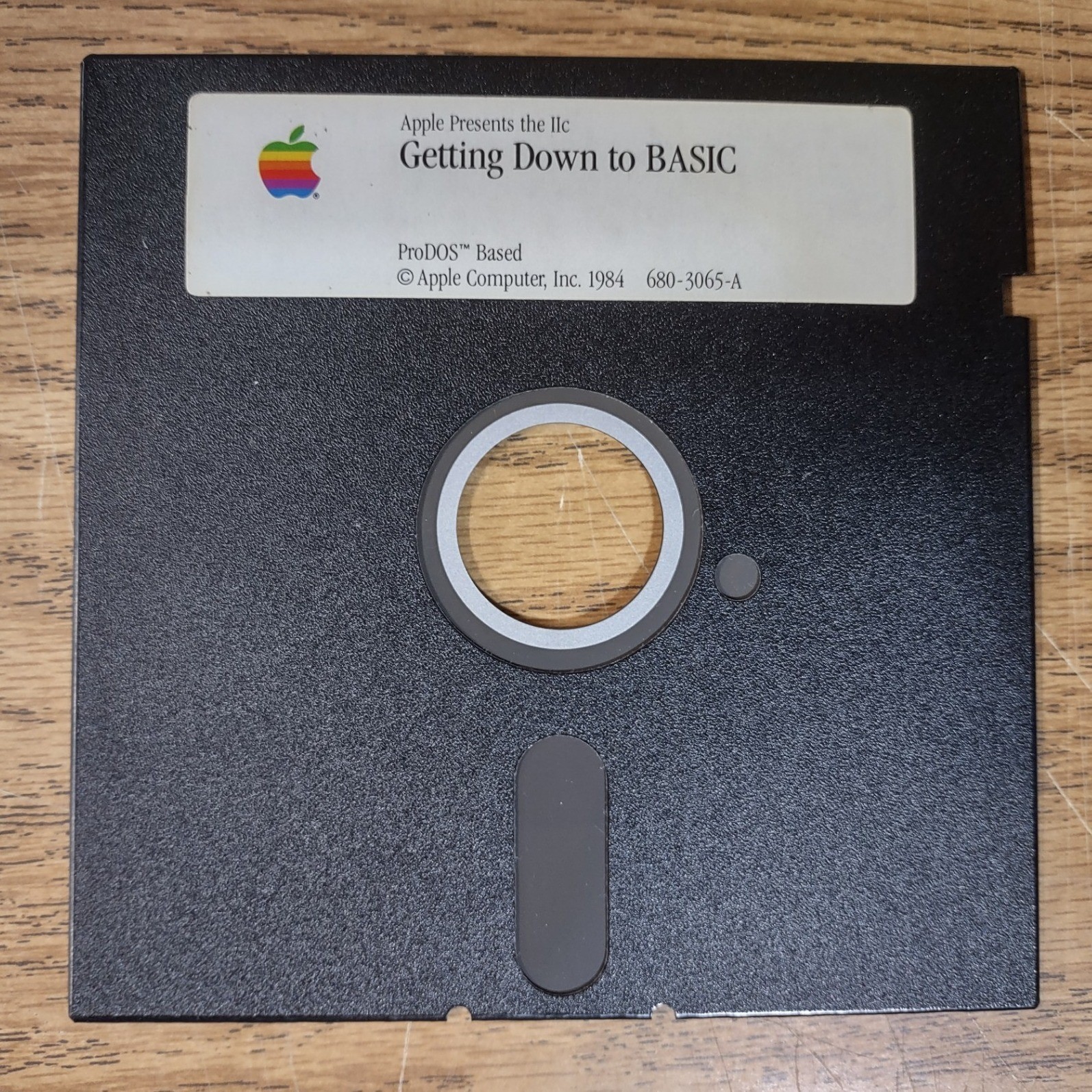 Apple IIc Getting Down to BASIC 5.25 Floppy Disk ProDOS 1984 680-3065-A Vintage