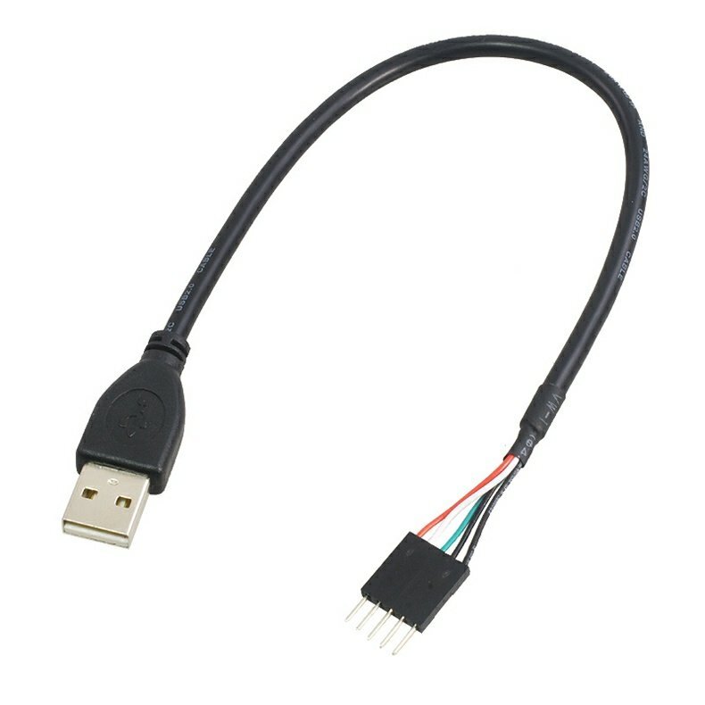 USB-A 2.0 Male to DuPont 5Pin Male USB header PCB Motherboard Cable 30cm 50cm