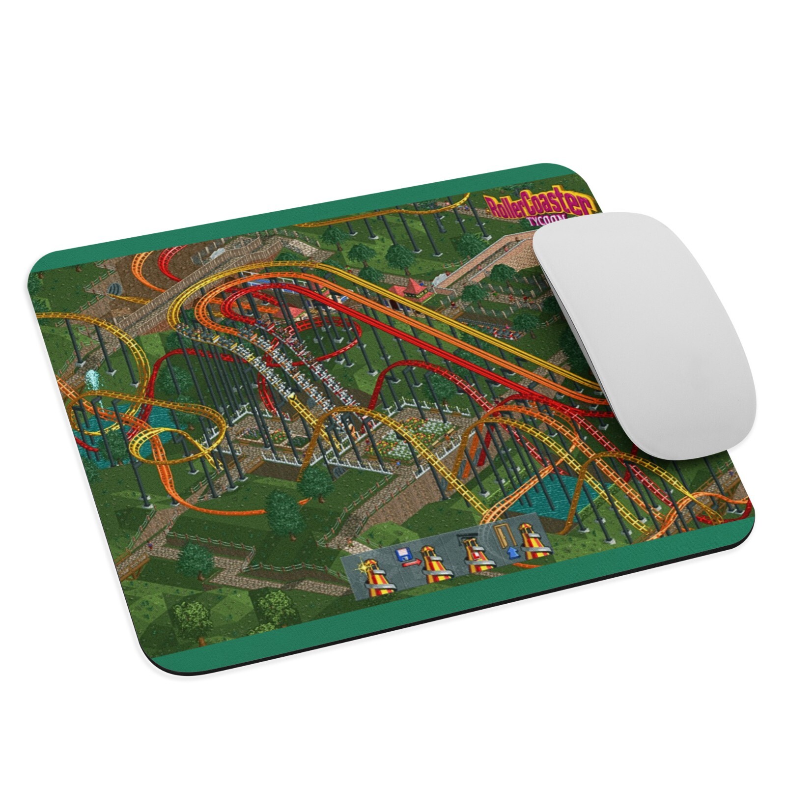 Atari RollerCoaster Tycoon -  Mouse Pad NEW 9.5" x 7.75" Non Slip Gaming Laptop