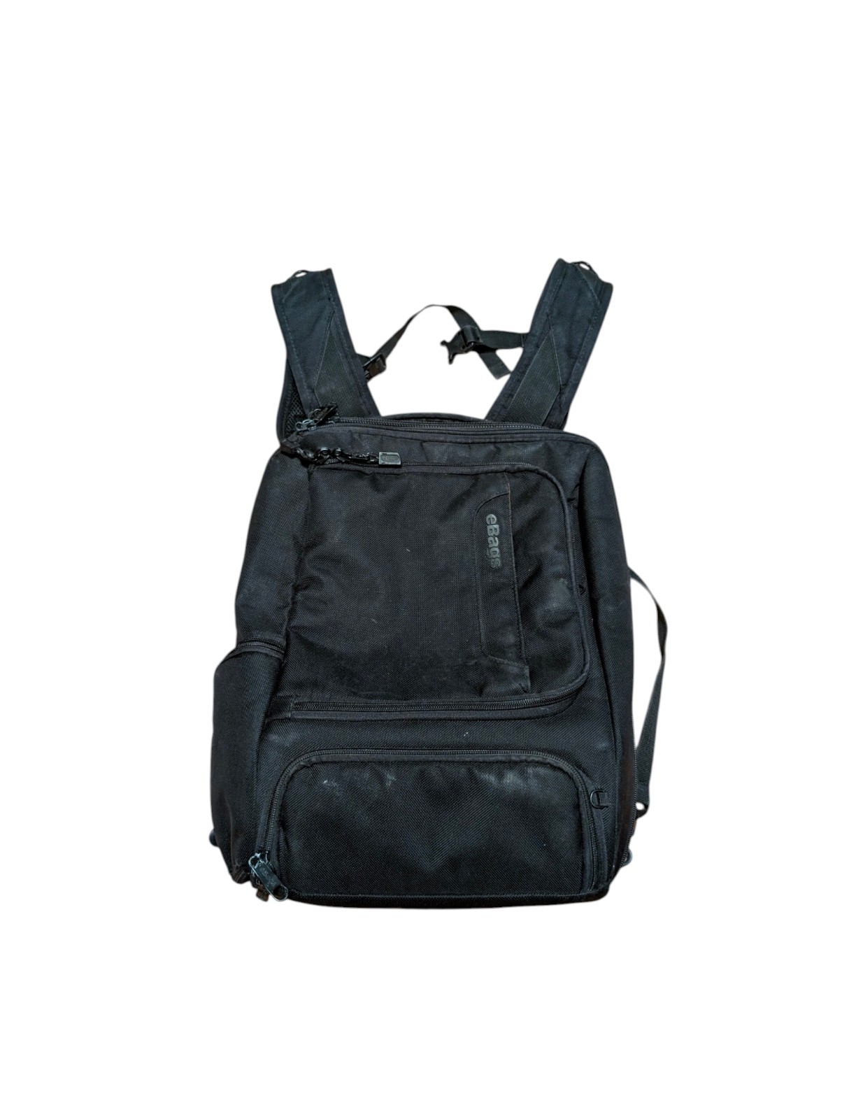 eBags Professional Slim Laptop Backpack Black Orange Nylon Travel Bag Pockets