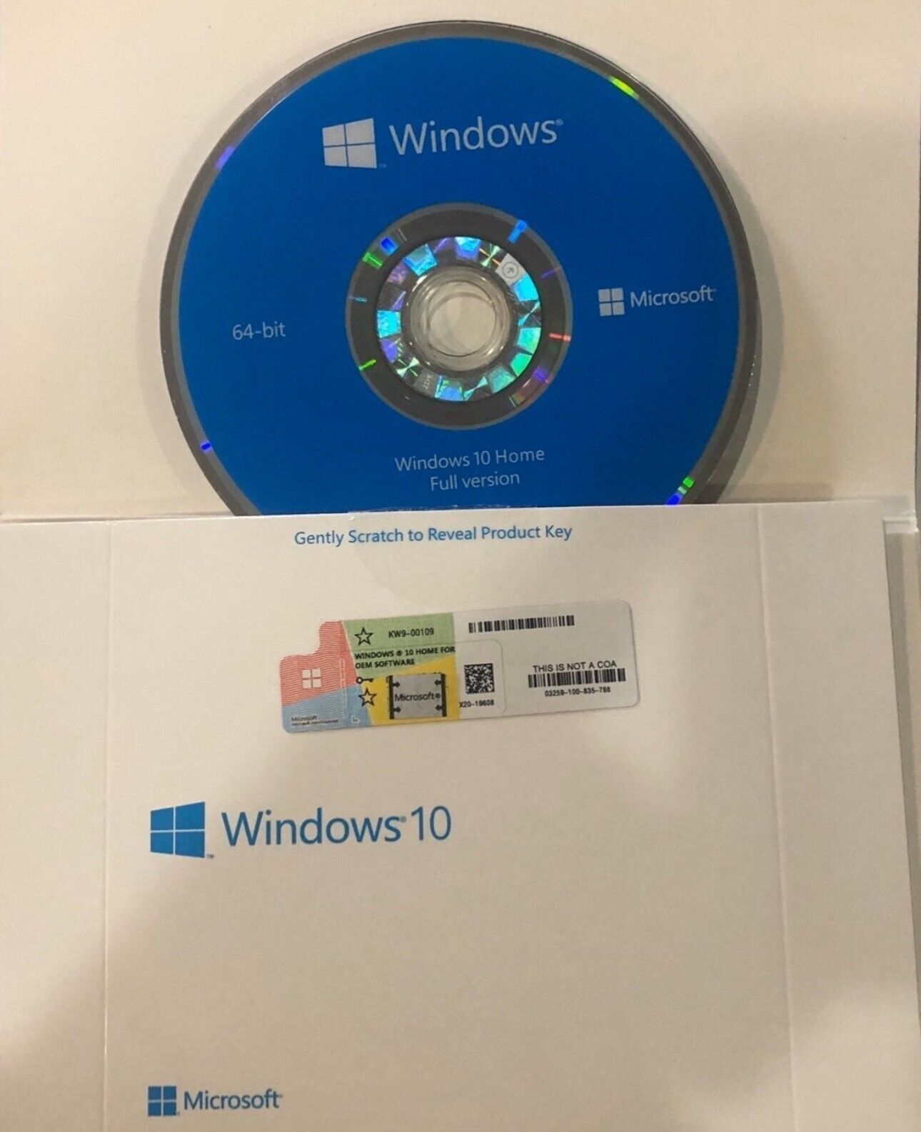 Microsoft Windows 10 Home 64bit DVD Sealed