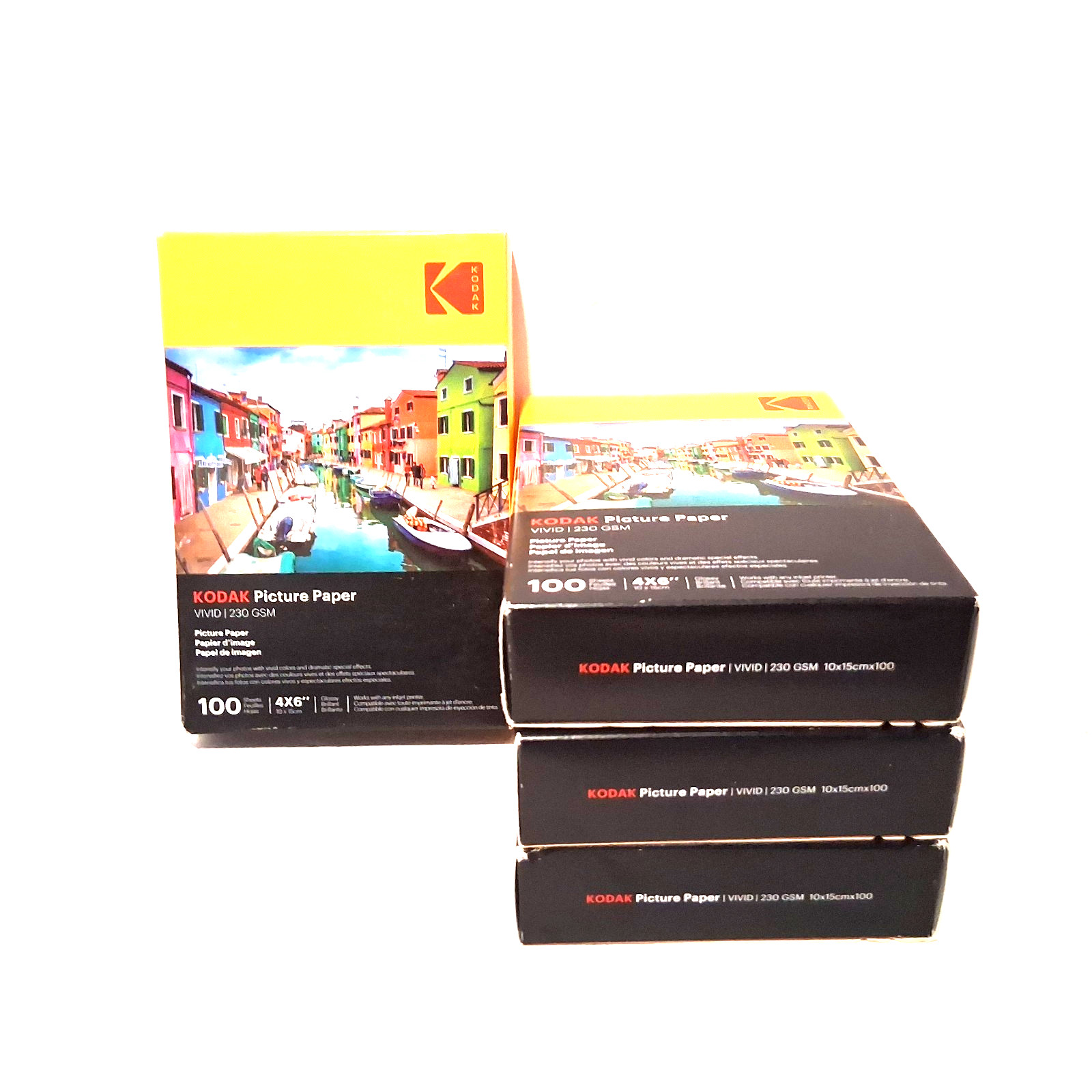 LOT Of 4 NEW 100PC Kodak Vivid 4x6 Picture Photo Paper #3510-782