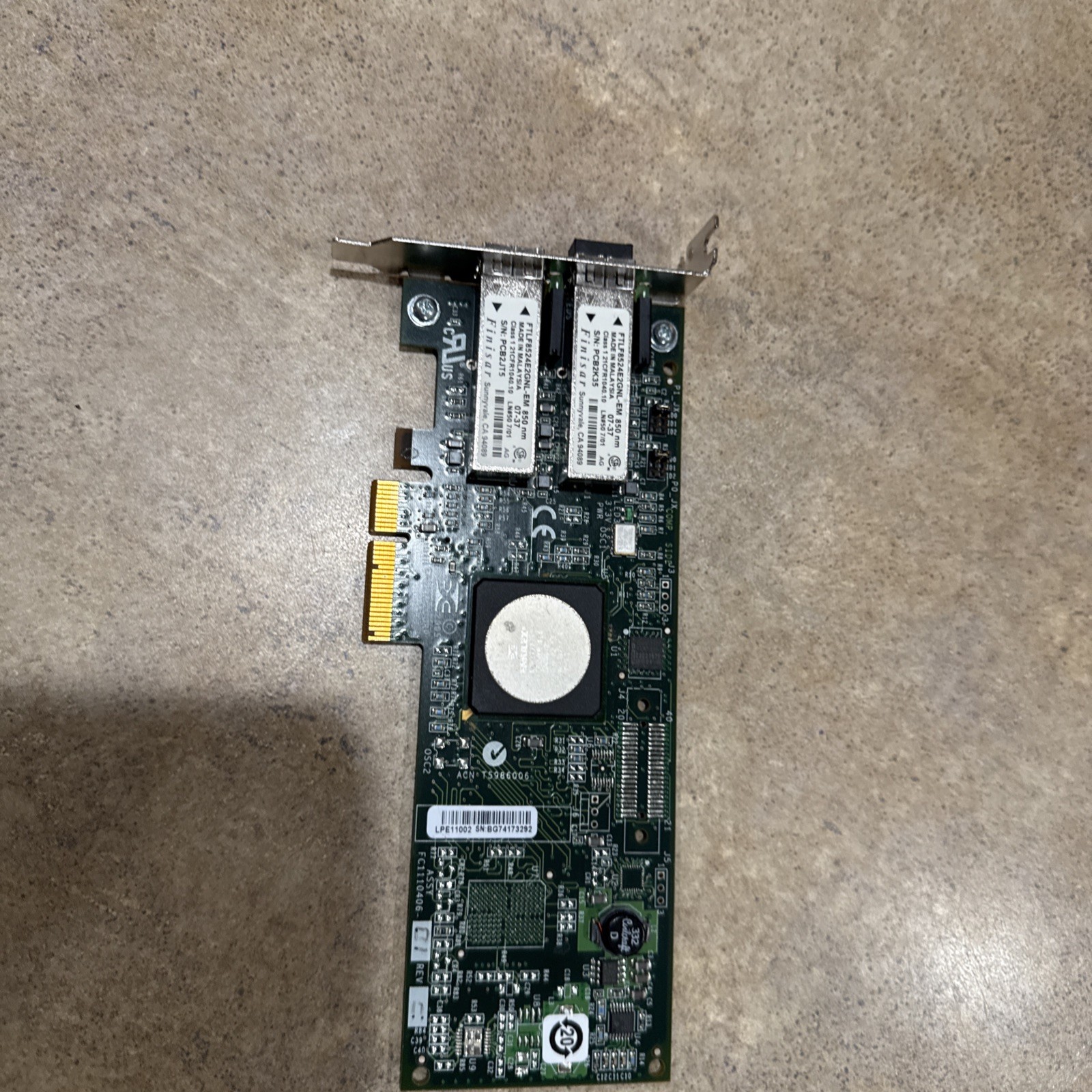 10N7255 IBM PCIe 2-Port 4Gb Fibre Channel Card Emulex FC112005-01C