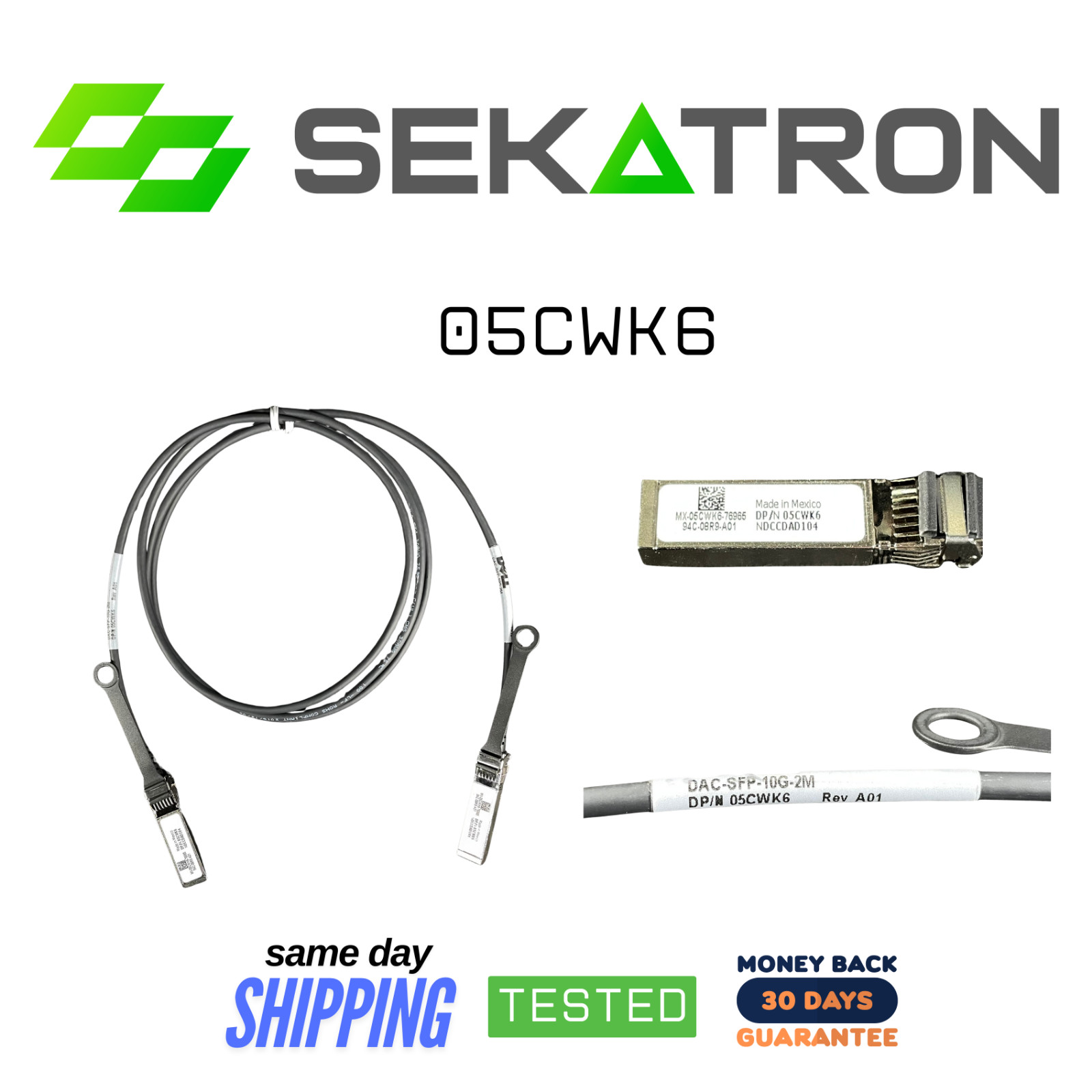 🔗 Dell 05CWK6 Genuine Internal Cable • System Interconnect / DAC-SFP-10G-2M ⚡