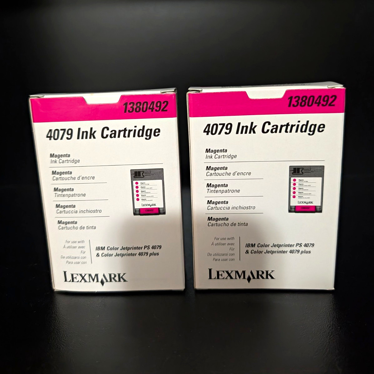 Lexmark 4079 Genuine/Original Magenta Inkjet Cartridge Lot of 2 MPN 1380492