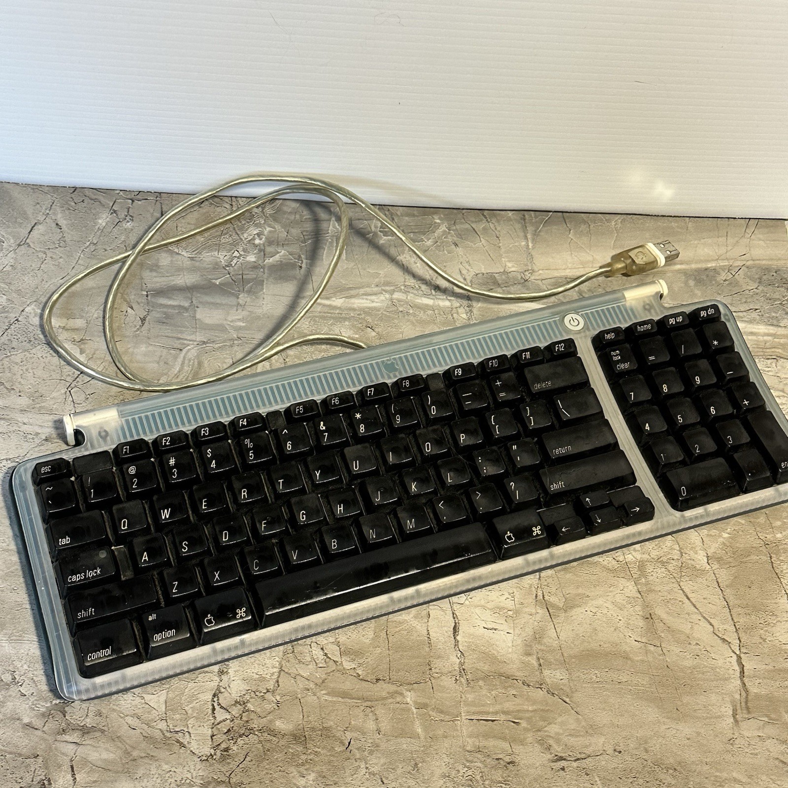 Vintage Apple USB Keyboard M2452 (1998) Teal Blue iMac Extended Keyboard