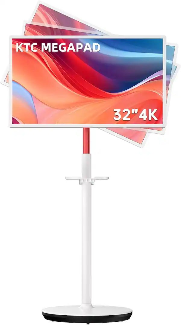 KTC 32" Smart Touchscreen Monitor 4K Mobile Monitor,Swivel Rotation,128GB Storag