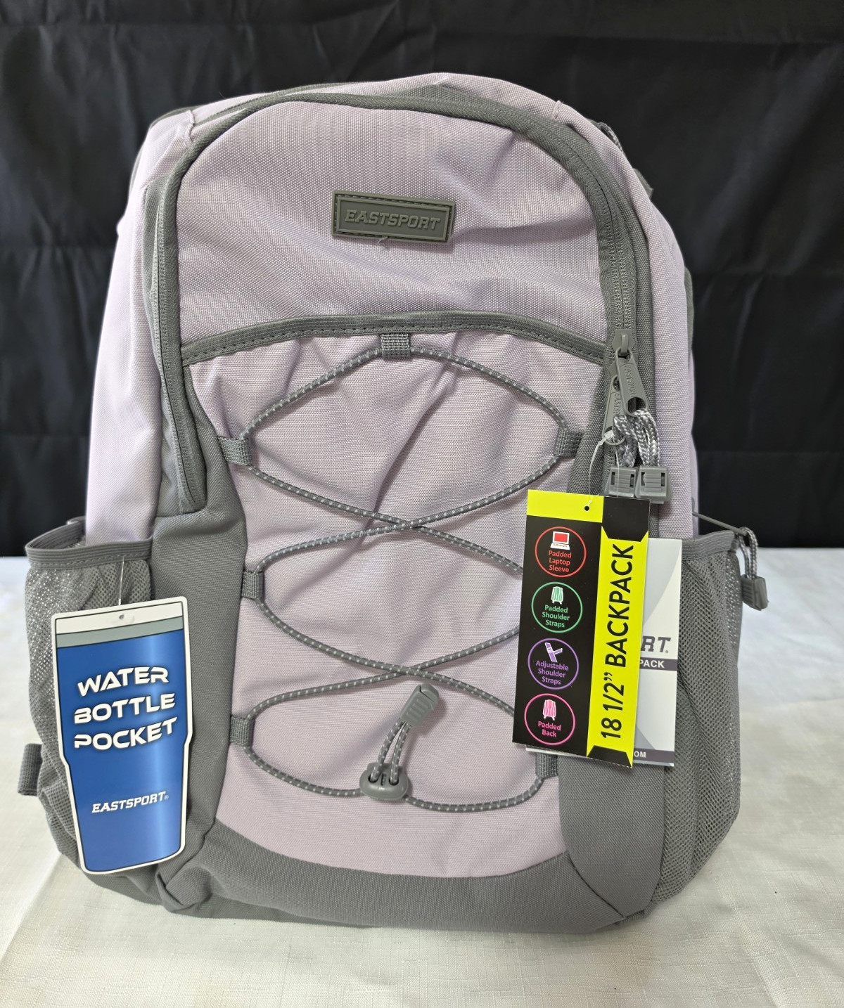 Eastsport Thistle Polyester Backpack w/ Padded Laptop Sleeve, Fits 18 in Laptop