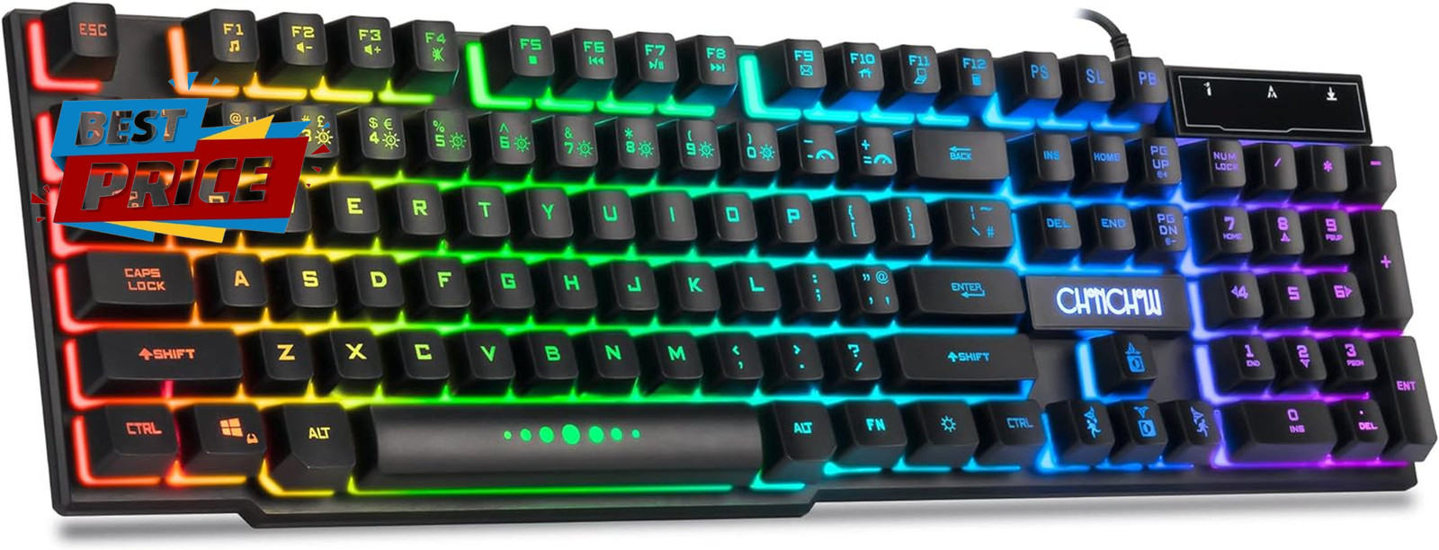 Wired Gaming Keyboard for Mac PC PS5 PS4 Xbox One Gamers, RGB Backlit LED Mechan