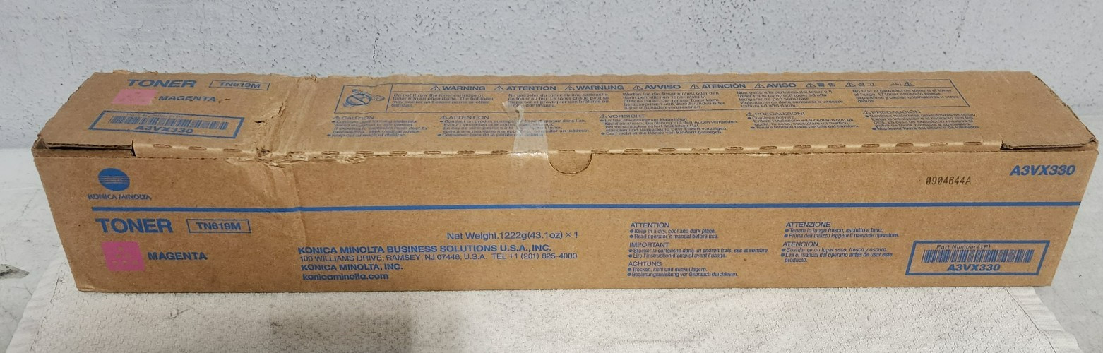 Konica Minolta TN619M Magenta Toner Cartridge A3VX330 Genuine New Sealed Box