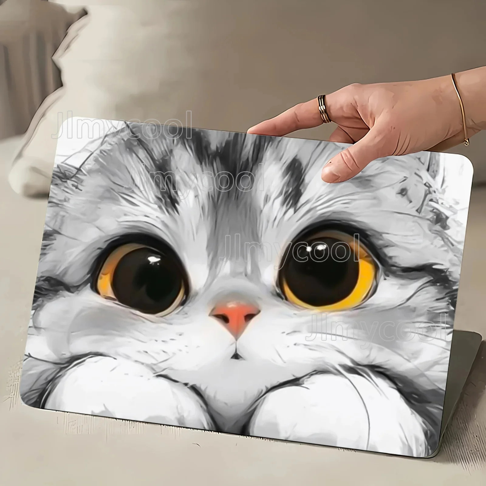 2 Pack Cute Cat Pattern Art Case Laptop Skin Sticker for Laptop Refrigerator