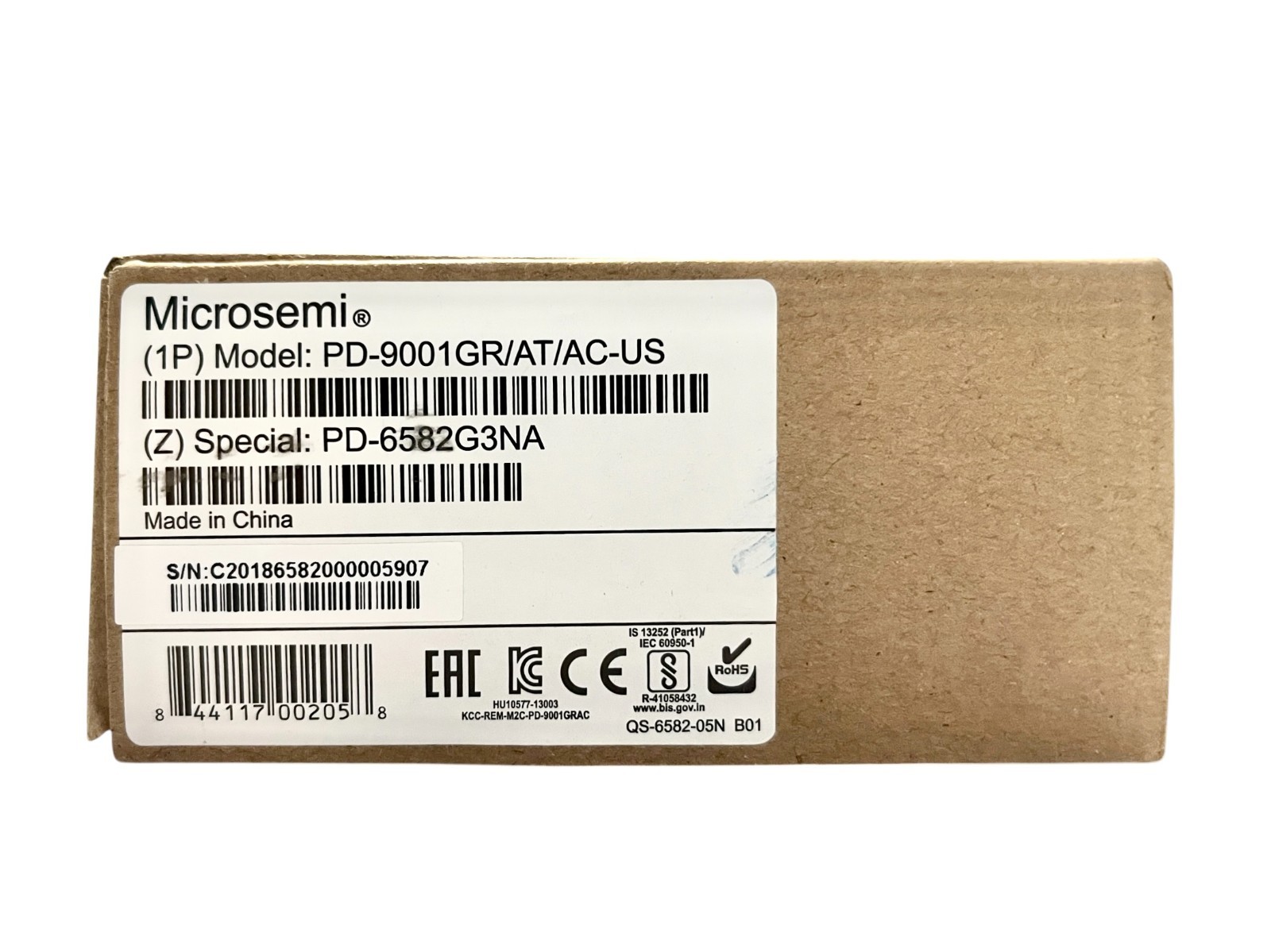Microsemi PD9001GRATACUS High Power Gigabit Midspan PoE Injector 30W G1N
