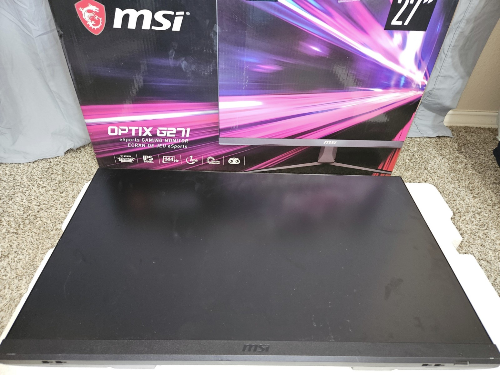 MSI Optix G271 27" IPS LED Gaming PC Monitor - OPTIXG271 (open box)