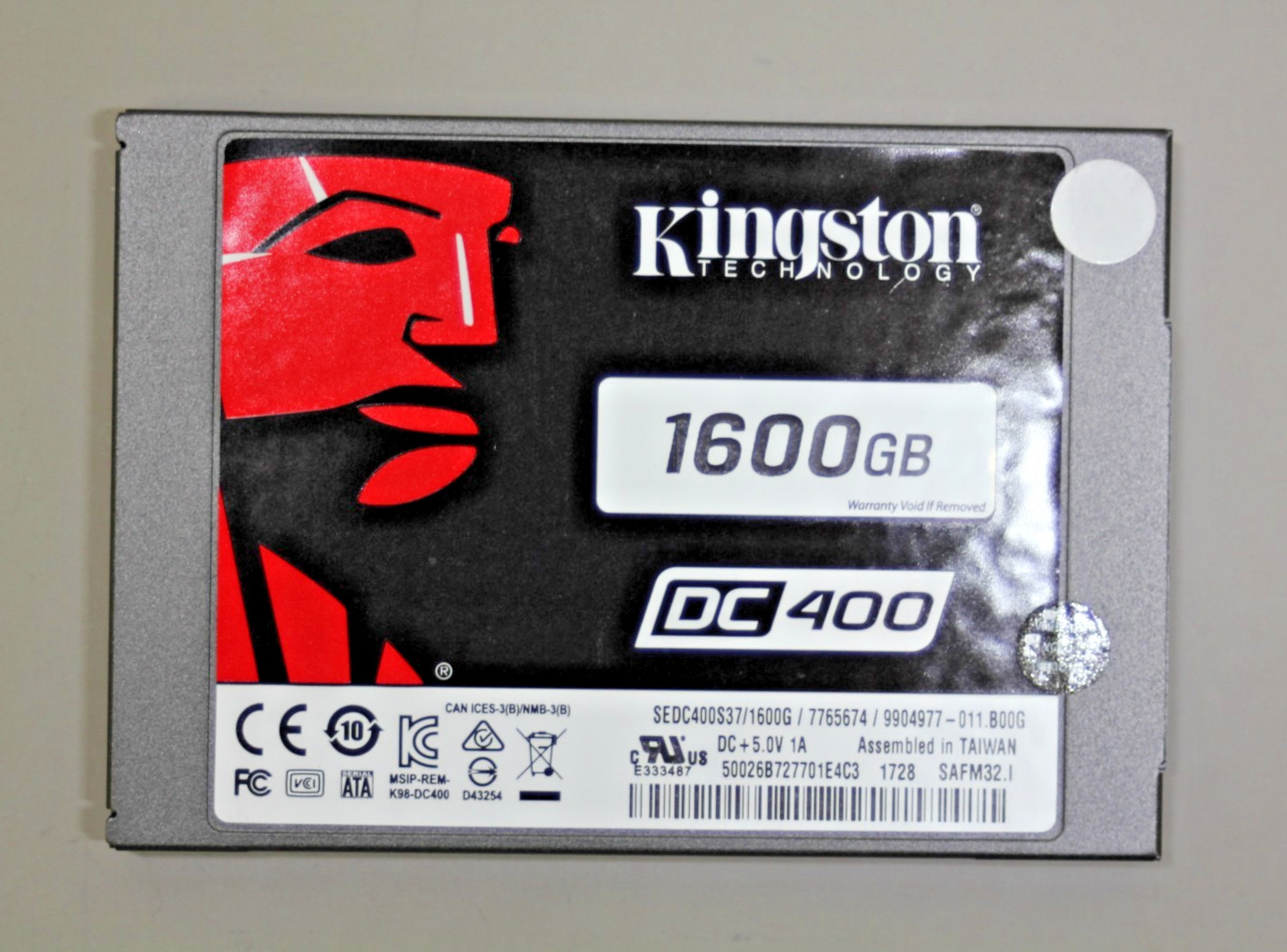 Kingston Enterprise DC400 Solid State Drive 1600GB SSD SEDC400S37 100% Health